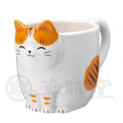 Mug Maneki neko TORA (tigré) en porcelaine japonaise