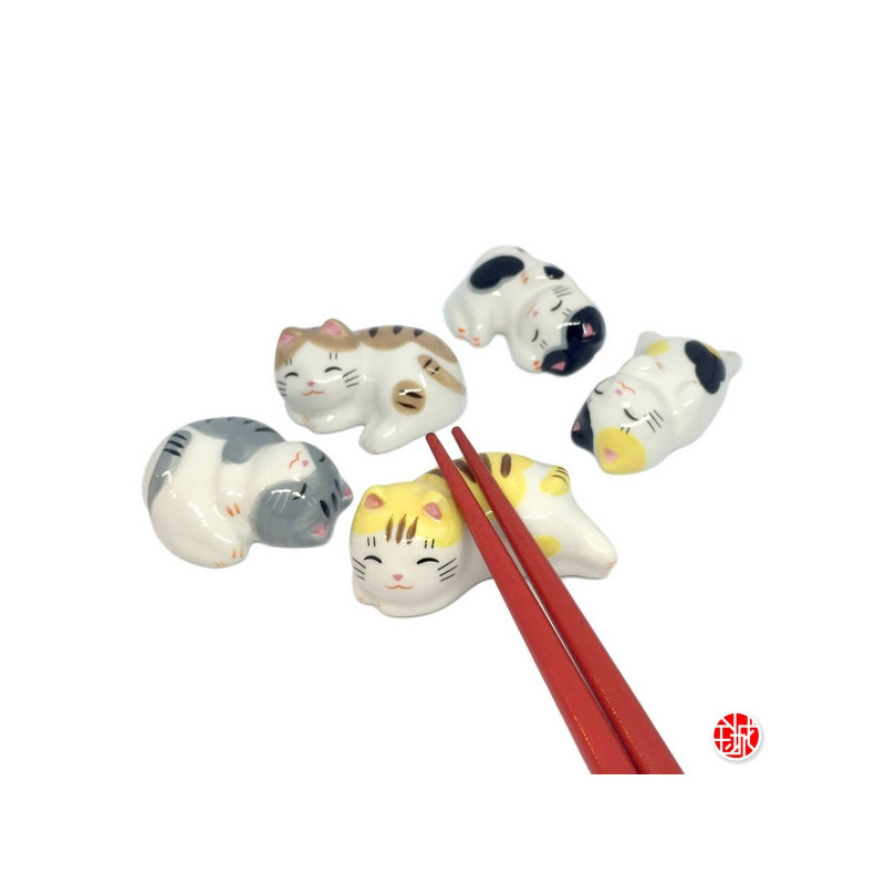 Porte-baguettes Maneki neko DéTENTE en porcelaine (L4 à 6cm)