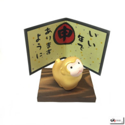 Singe 2016 doré en argile h5cm