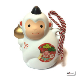 Singe 2016 grelot en argile h7.5cm