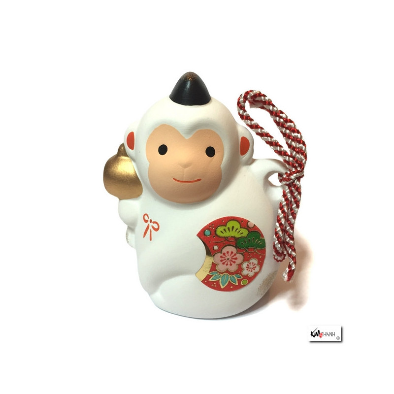 Singe 2016 grelot en argile h7.5cm