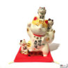 Tirelire Maneki neko TOUS les BONhEURS en porcelaine (h20cm)