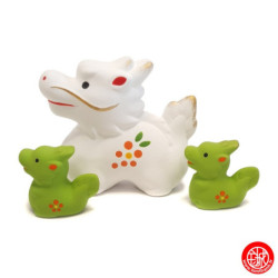 Zodiaque DRAGON 2024 avec 2 bébé en argile