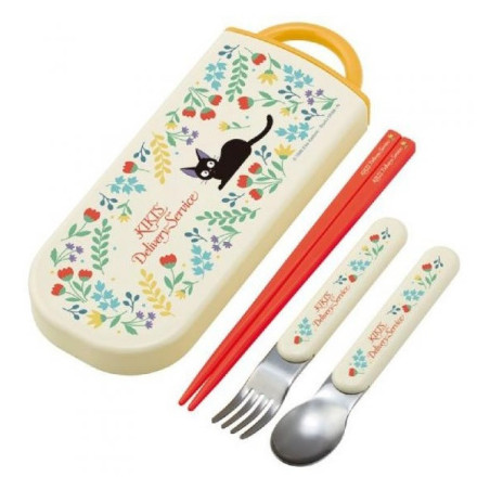 Etui coulissant avec baguettes et couvers KiKi Jqrdin Botqniaue - Kiki lq petite sorci7re© (L20cm)