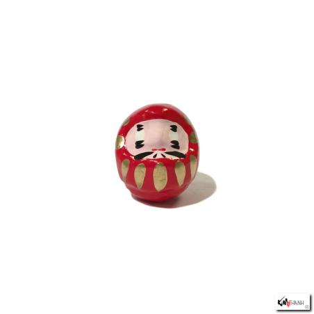 Daruma en papier mâché mini rouge (h4.5cm)