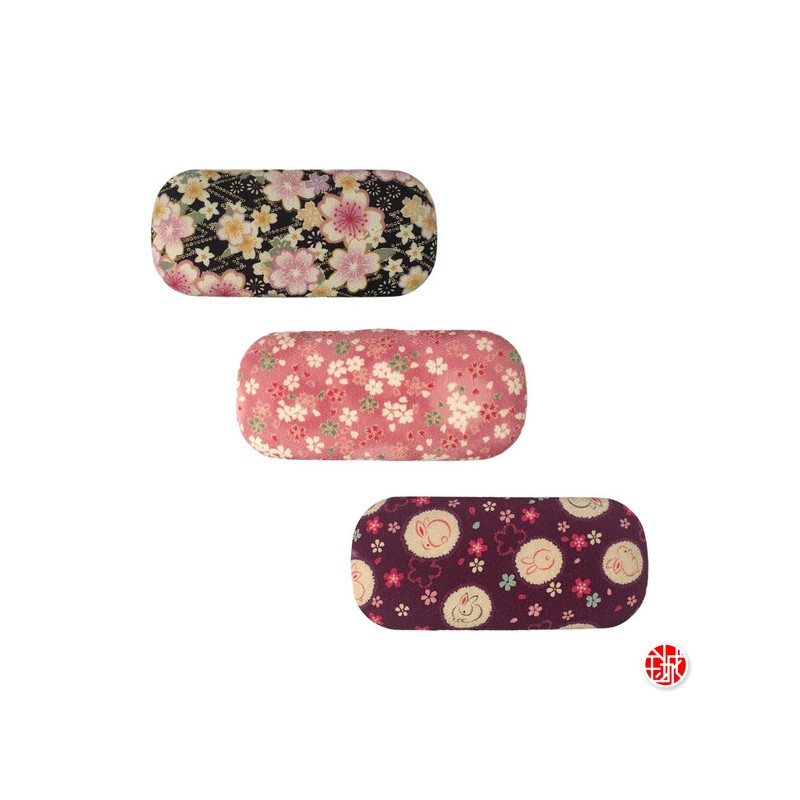 Etui à lunettes plat rigide en ChiRiMEN (couleurs assortis)