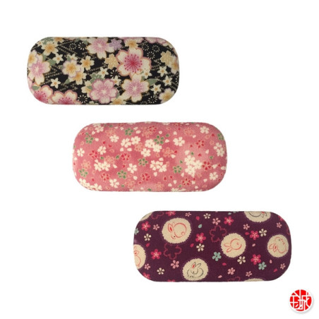 Etui à lunettes plat rigide en ChiRiMEN (couleurs assortis)