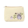 Pochette brodé Totoro gris et blanc avec noiraude - Mon voisin Totoro© (L17hh13cm)
