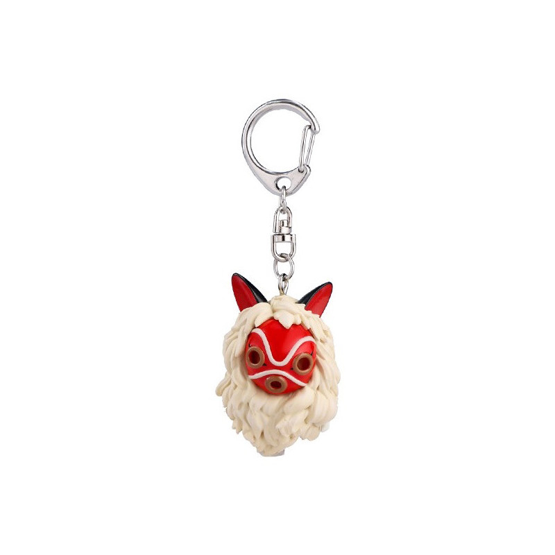 Porte-clés masque de San avec Kodama - Princesse Mononoké© (L4cm)