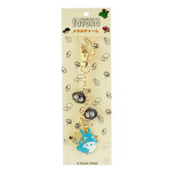 Strap Porte-clés Totoro© bleu et noiraudes en métal - Mon voisin Totoro© (h12.5cm)