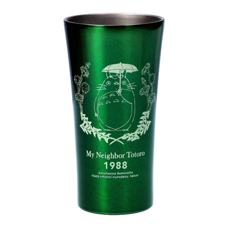 Tumbler isotherme en acier inox vert 1988 - Mon voisin Totoro© (40cl)