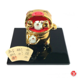Famille cochon d'or TONTON GOBYOSHI (h5.5cm)
