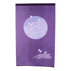 Rideau de porte japonais, Noren MOiNEAUX sur les VAGUES L85xh150cm 100% polyester