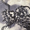 Rideau de porte japonais, Noren SUMi-E DRAGON RYU L85xh150cm 85% polyester 15% lin