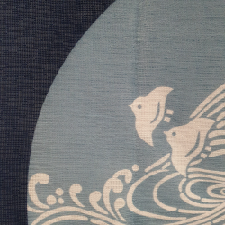 Rideau de porte japonais, Noren MOiNEAUX sur les VAGUES L85xh150cm 100% polyester