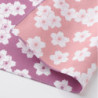 Furoshiki SAKURA violet / rose 100% coton (104x104cm)