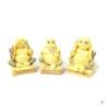 3 sages Hotei ivoirine (h8cm)