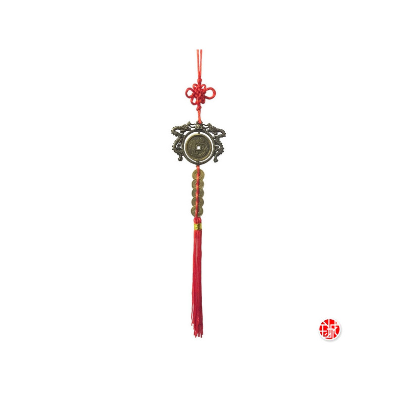 Amulette DOUbLE DRAGONS et 5 pièces