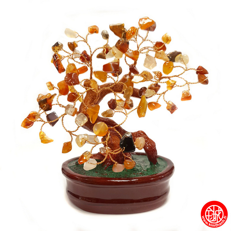 Arbre de Fortune 60 pierres QUARTZ ROSE (h15cm)
