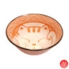 Bol à riz Maneki nekoge en porcelaine japonaise (d15cm)