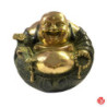 Bouddha de la prospérité Hotei rond en bronze (h14cm)