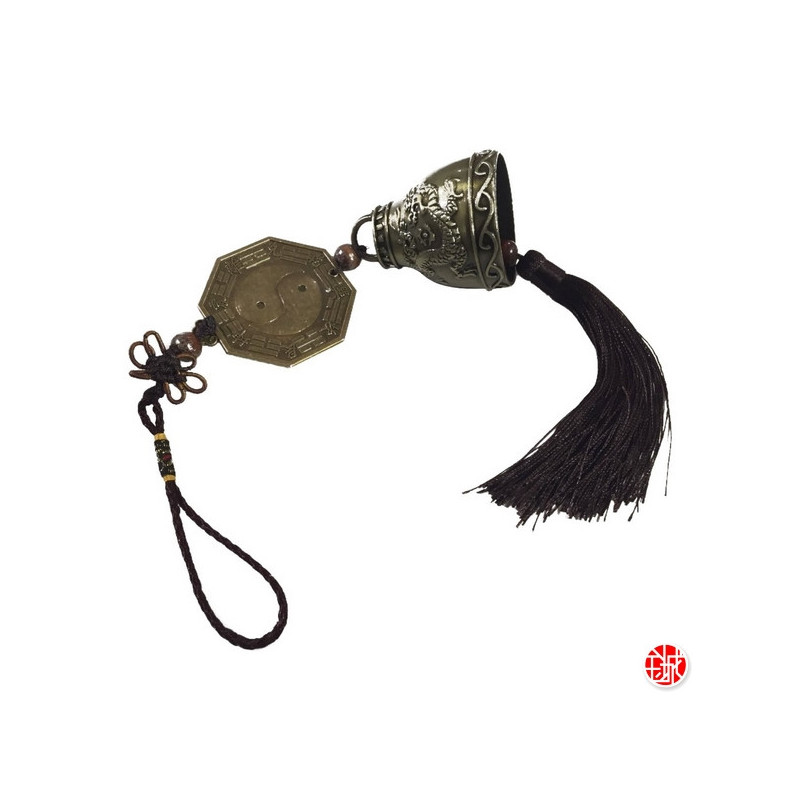 Carillon cloche DRAGONS et PAKWA YiN-YANG h38cm