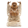 Grand Bouddha Hotei  (Prospérité, Bonheur Richesse) en bois de suar h40cm (Indonésie)