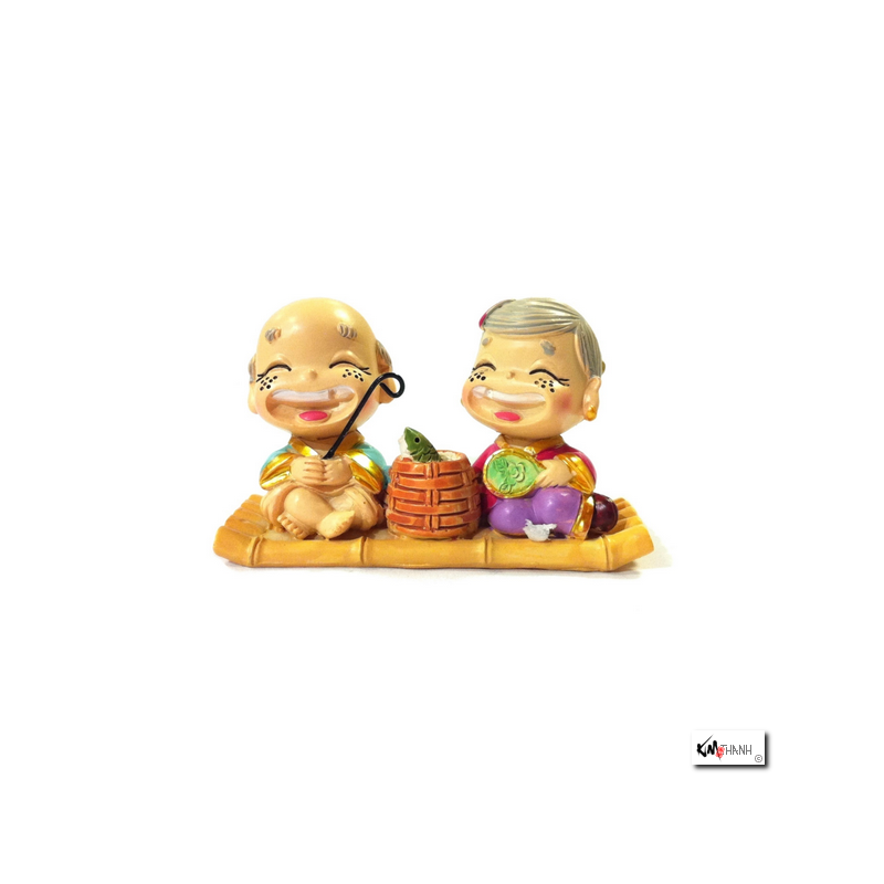 Couple papy-mamie POiSSON (h4.5cm)