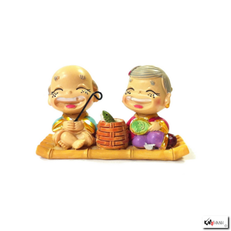 Couple papy-mamie POiSSON (h4.5cm)