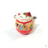 Culbuto Maneki neko grelot en porcelaine h6.5cm
