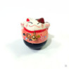 Culbuto Maneki neko grelot en porcelaine h6.5cm