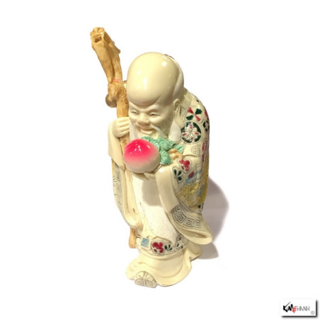 Dieu de la longévité en ivoirine (h25cm)