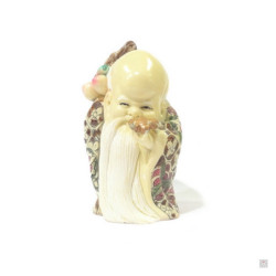 Dieu de la longévité en ivoirine (h9cm)