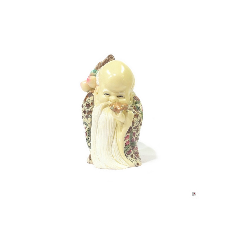 Dieu de la longévité en ivoirine (h9cm)