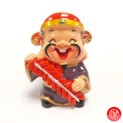 Dieu du BONhEUR kawaii en résine peint (h6cm)