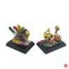 Dragon et Phoenix en résine peint à la main (h6cm)