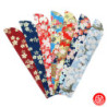 Etui en tissus japonais pour éventail ou baguettes (24x4.5cm)