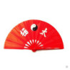 Eventail de kung-fu & tai-chi bois YiN-YANG rouge