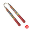 Nunchaku bois imprimé DRAGON embout rouge