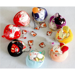 Porte-monnaie clip Maneki nekochirimen