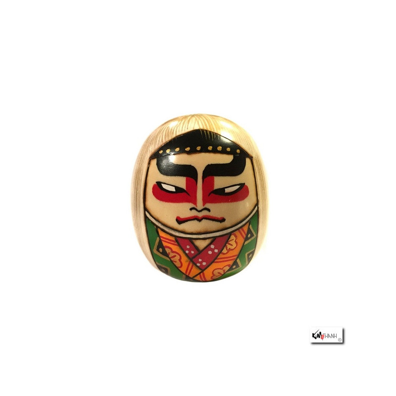 Kokeshi KABUKi DARUMA blanc (h9.5cm)