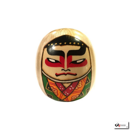 Kokeshi KABUKi DARUMA blanc (h9.5cm)