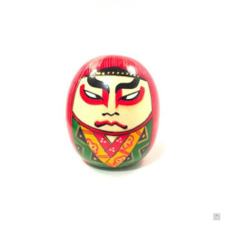 Kokeshi KABUKi DARUMA rouge (h9.5cm)