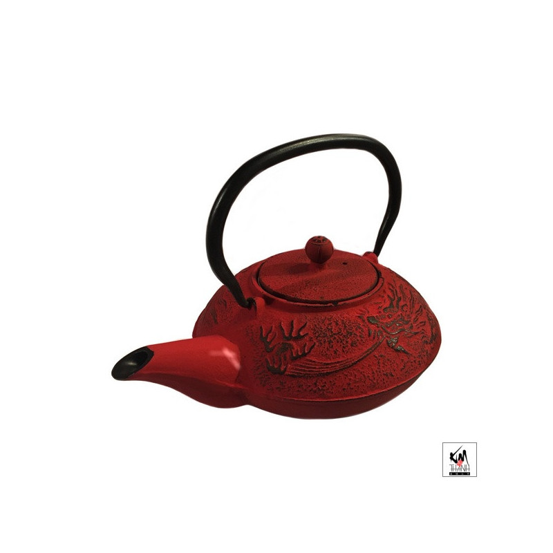Théière en fonte chinoise DRAGON 0.80L rouge