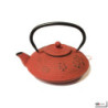 Théière en fonte chinoise FLEURS de PRUNiER 0.80L rouge
