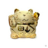 Tirelire Maneki nekoé en porcelaine "BONhEUR" (h11.5cm)