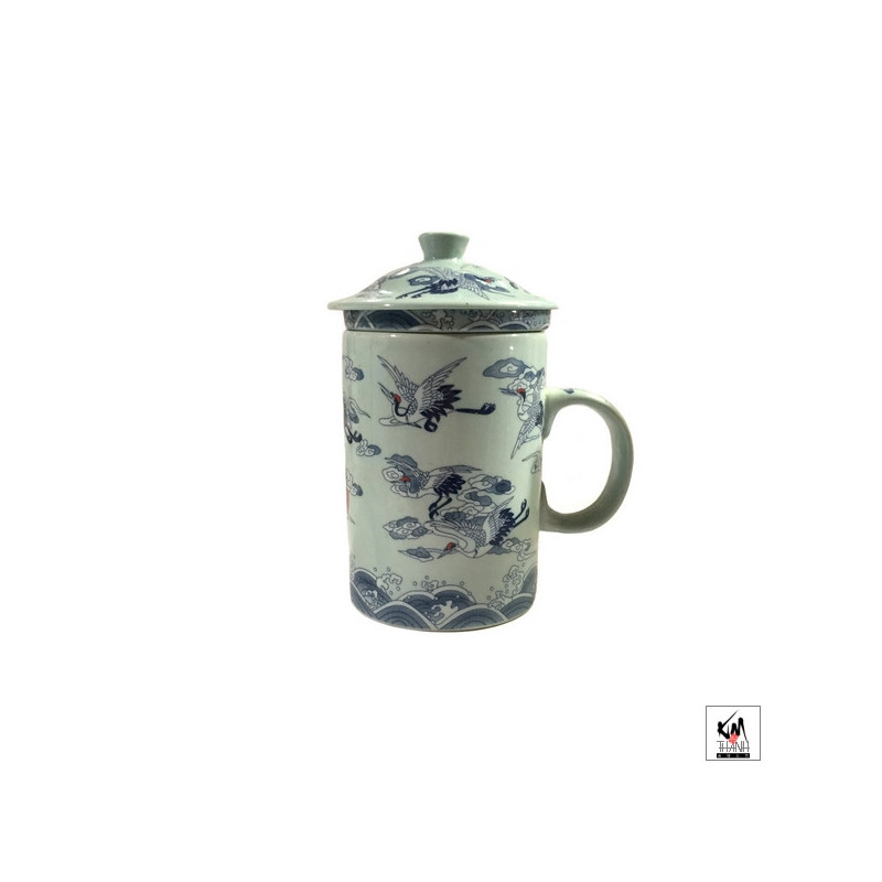 Tisanière & filtre en porcelaine GRUES (Longévité)