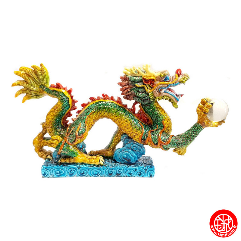 Dragon en résine peint à la main 23*12*4.5cm