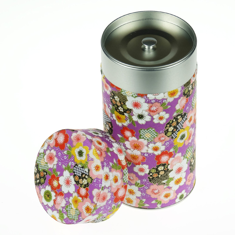 Boîte à thé japonaise (chazutsu) papier washi TOMiSATO (250g)