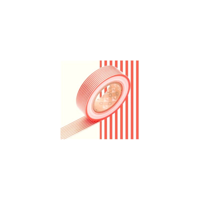 masking tape déco border red (lignes rouges) 15mm*10m